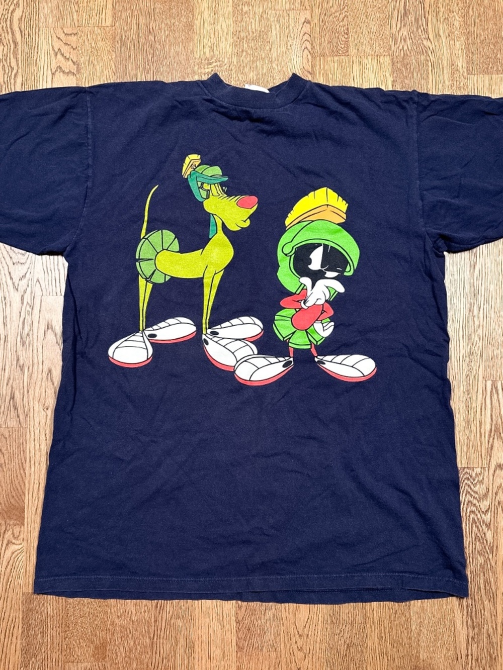 Vintage 90s Warner Bros Marvin Martian K-9 Dog Aliens Admit One T Shirt Mens XL